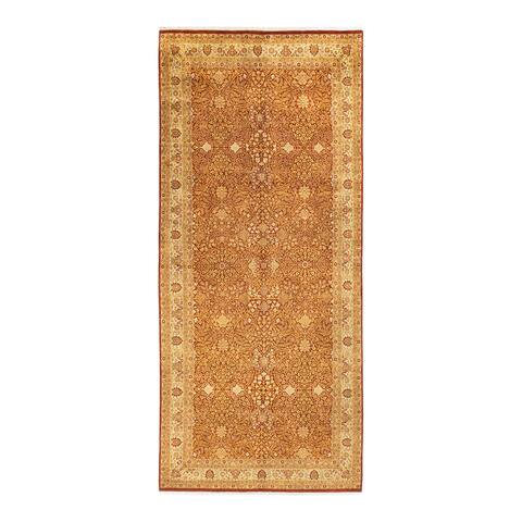 Overton Mogul, One-of-a-Kind Hand-Knotted Runner - Orange, 6' 1" x 14' 1" - 6' 1" x 14' 1"