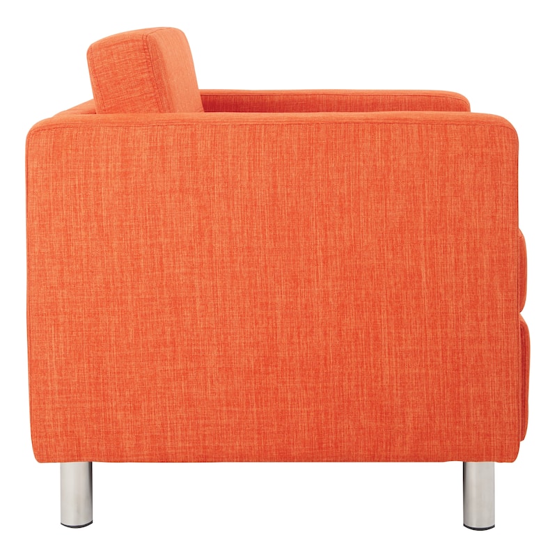 Pacific Arm Accent Chair with Chrome Legs