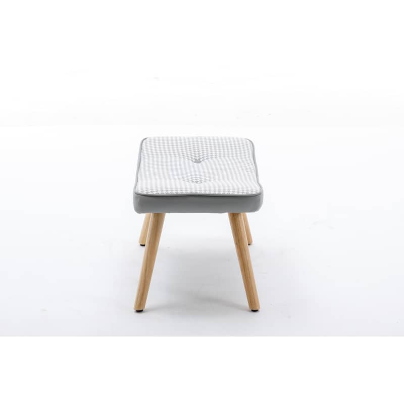 Wooden Step ottoman,Wooden Step Stool for Adults,Square Cushion Foot Stool,Small Stool with Non-Slip Pad,Wood Stool Suitable