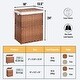 preview thumbnail 74 of 78, Laundry Hamper with Lid Rattan Basket with Removable Bags and Wheels