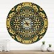 preview thumbnail 8 of 7, Designart 'Ethnic Floral Geometric Ornament' Oversized Contemporary Wall CLock