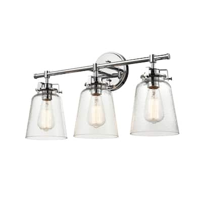 Millennium Lighting Amberose Vanity Light with Hammered Glass Shades