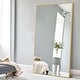 preview thumbnail 2 of 11, Modern Glam Large Full-length Floor Wall Mirror 51x31 - Gold