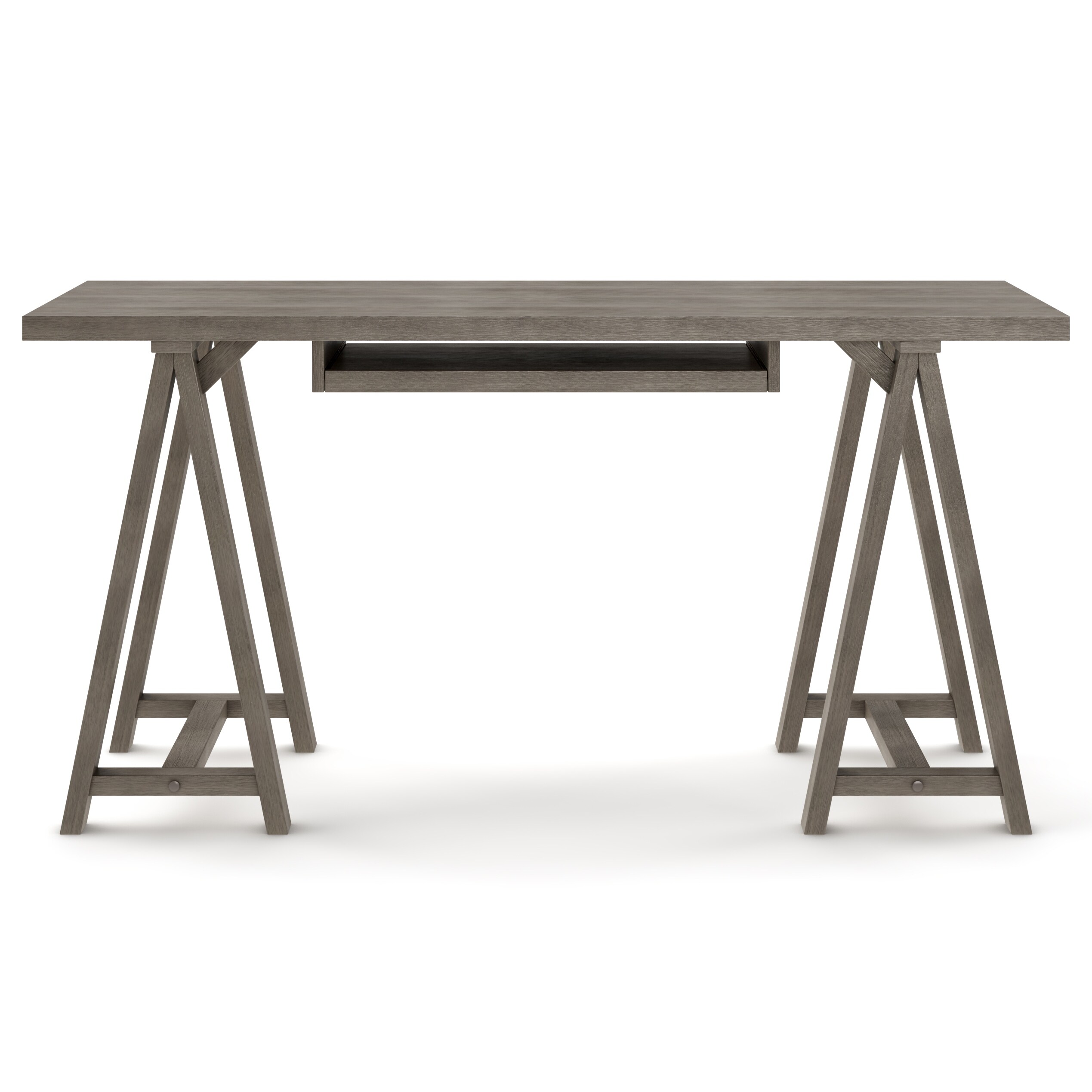 Wyndenhall hawkins solid wood modern industrial 60 inch wide writing office desk new arrivals