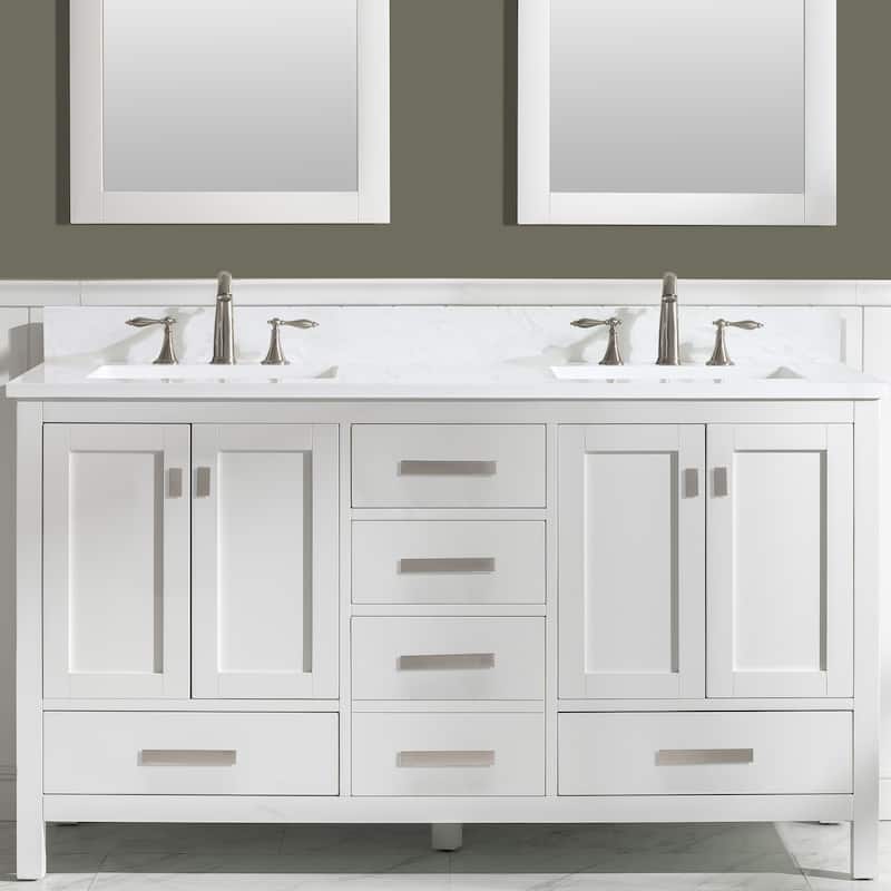 Valentino 60" Double Vanity in White