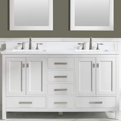 Valentino 60" Double Vanity in White
