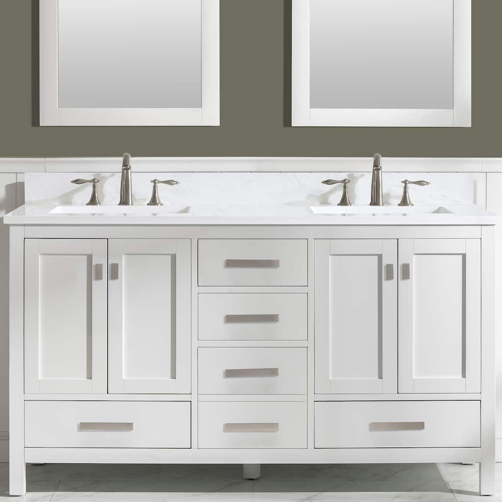 Valentino 60" Double Vanity in White