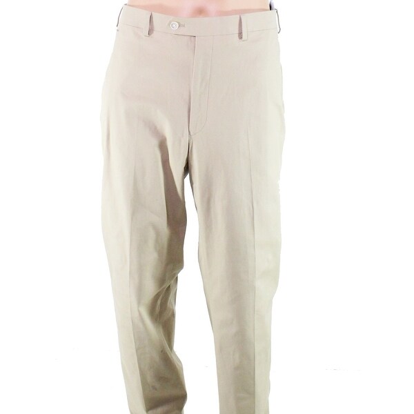 Lauren by Ralph Lauren Mens Pants Beige Size 40X32 Flat-Front Stretch. Opens flyout.