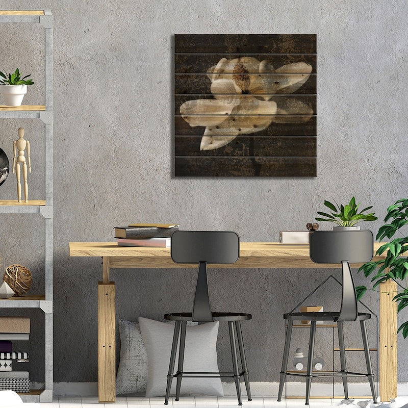Magnolia II Print On Wood by John Seba - Multi-Color