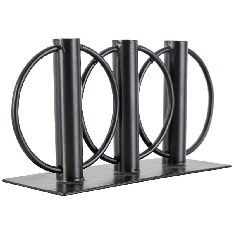 Gold or Black Metal Overlapping Circular Ring Candelabra