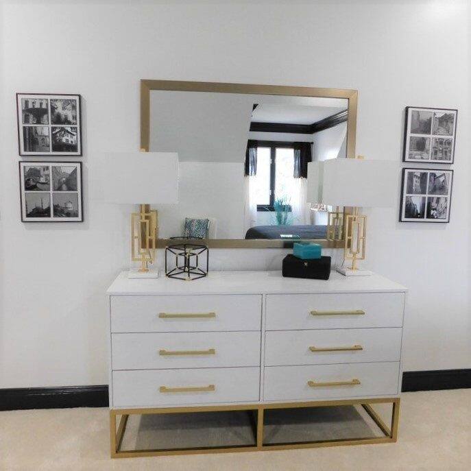 Frame My Mirror Champagne Bronze Framed Wall Mirror, Meade Design