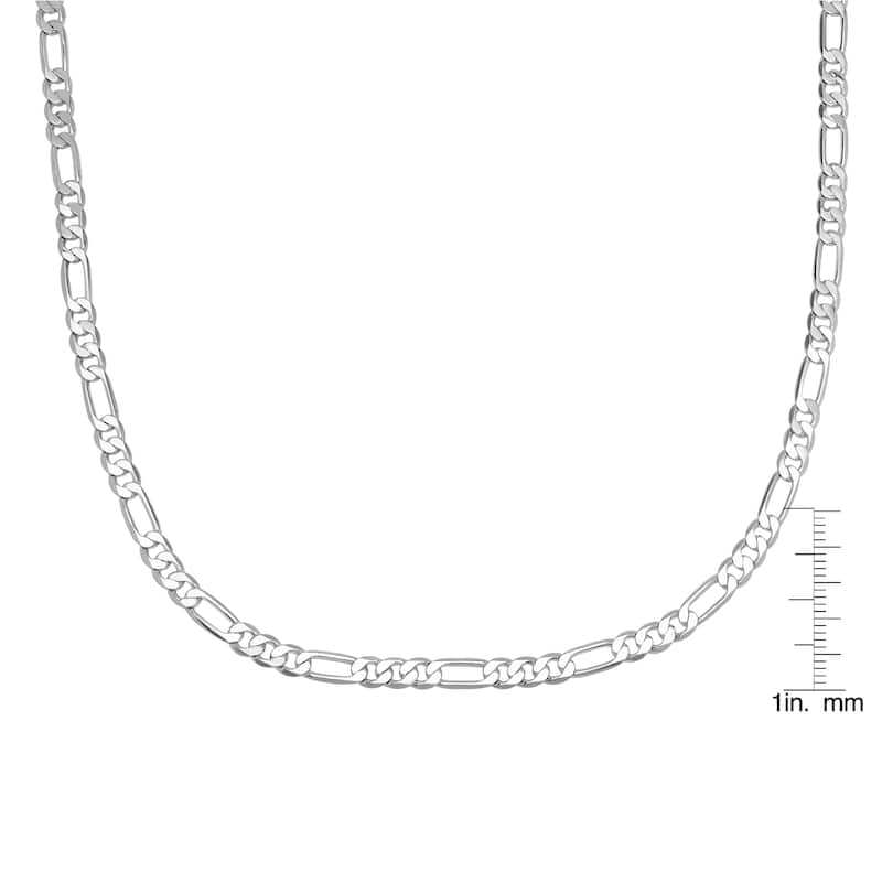 Victoria Townsend Silver Plated Figaro Link Chain Necklace