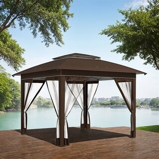 Outsunny 12' X 12' Pop Up Canopy Tent W Carry Bag,instant Sun Shelter 