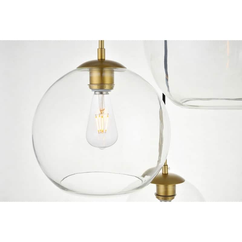 Clear Glass 3-light Pendant