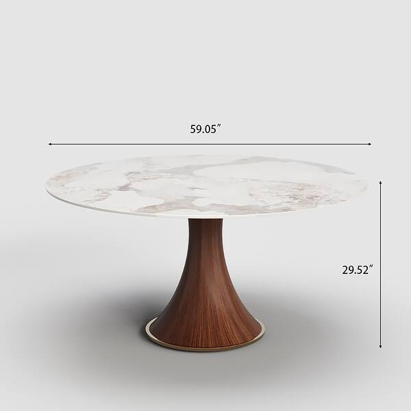 Round Dining Table Wooden Base - Bed Bath & Beyond - 40424842
