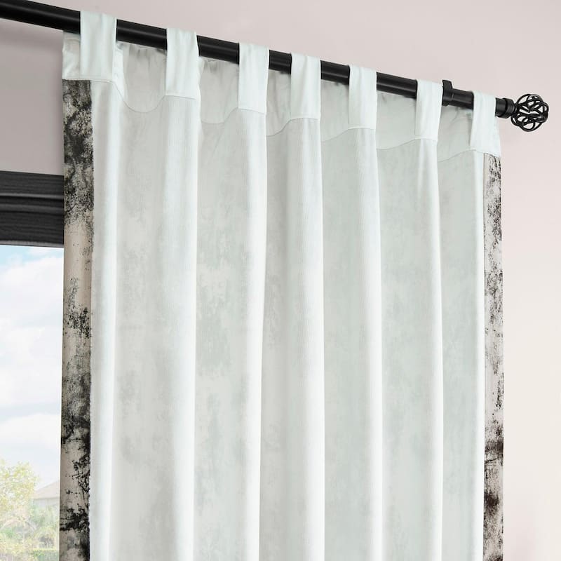 Exclusive Fabrics Inkblot Barcelona Velvet Curtain (1 Panel) Room Darkening Curtains For Bedroom & Living Room Curtains