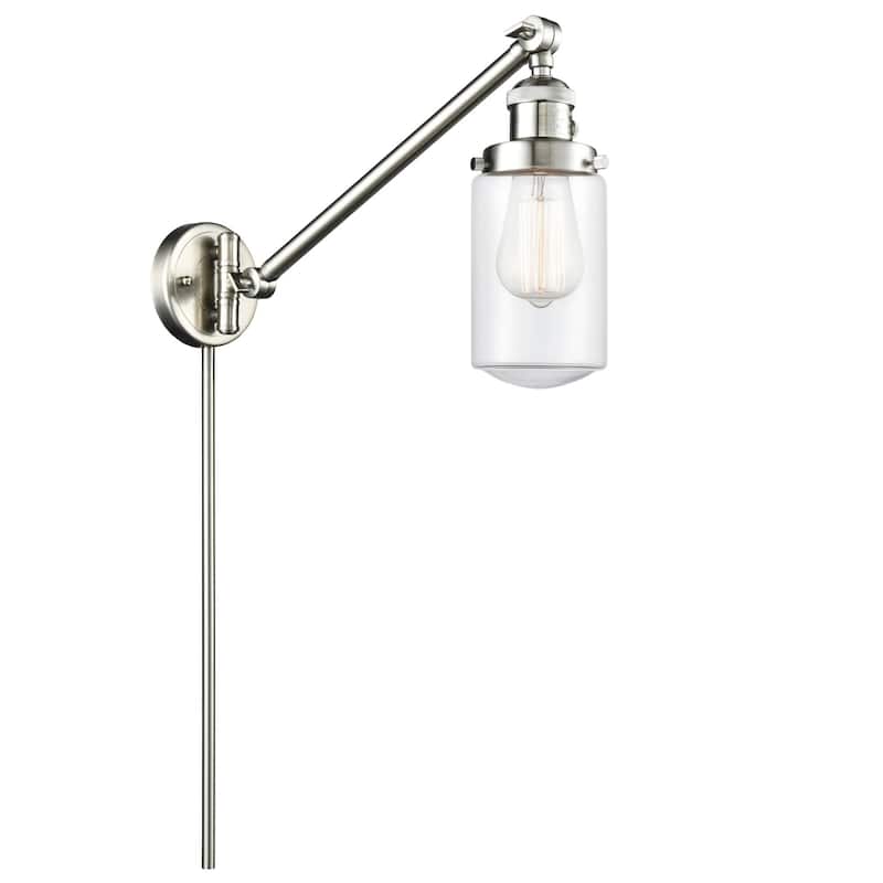 Innovations Lighting Dover 26" Tall Bathroom Sconce - Brushed Satin Nickel / Clear