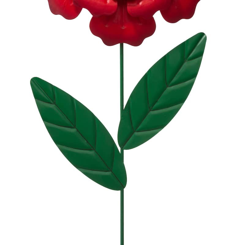 Glitzhome Metal Dimensional Flower Butterfly "Welcome" Birds Yard Stakes or Wall Decor (Set of 3)