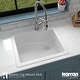 preview thumbnail 57 of 59, Karran Drop-In Quartz Composite 25 in. Single Bowl Kitchen Sink Kit