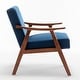 preview thumbnail 62 of 83, Homy Casa Mid-Century Modern Accent Chair, Solid Wood Frame, Extra-Thick Backrest, Wingback Lounge Chair Indoor
