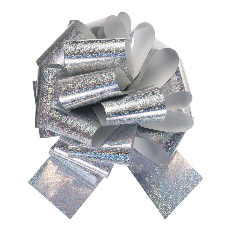 12 Inch Giant Large Pull Bow Big Glitter Metallic Car Bows Ribbon