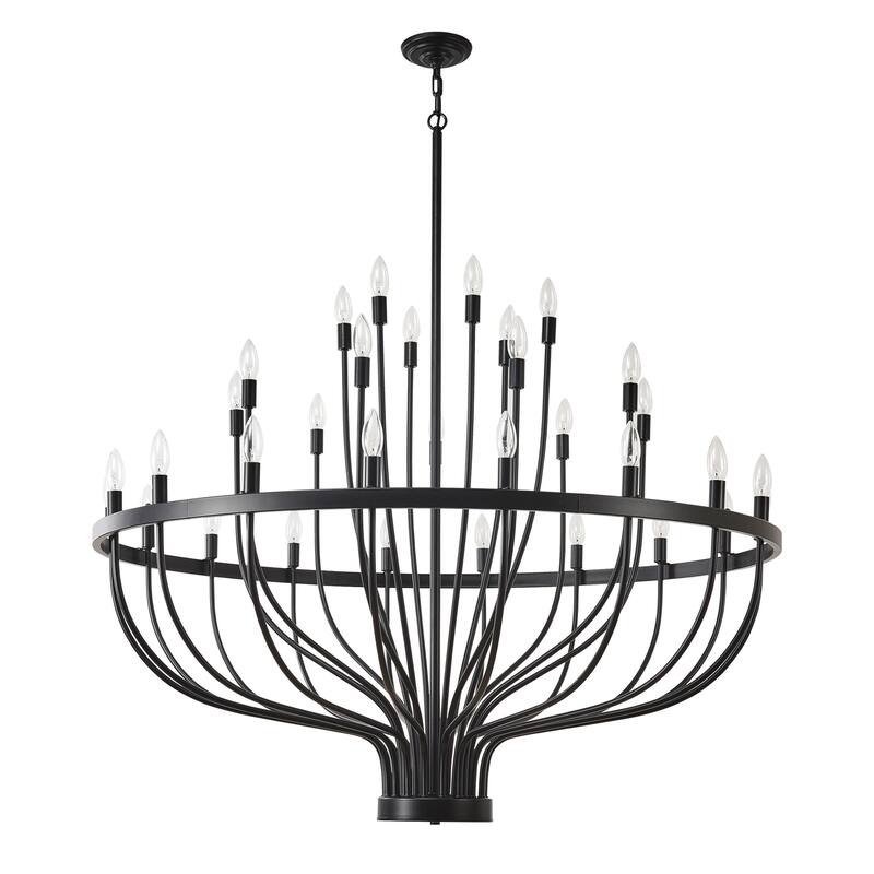 Industrial Chandelier Rustic Vintage 33-Lights Candle Style Light Fixture Large Retro