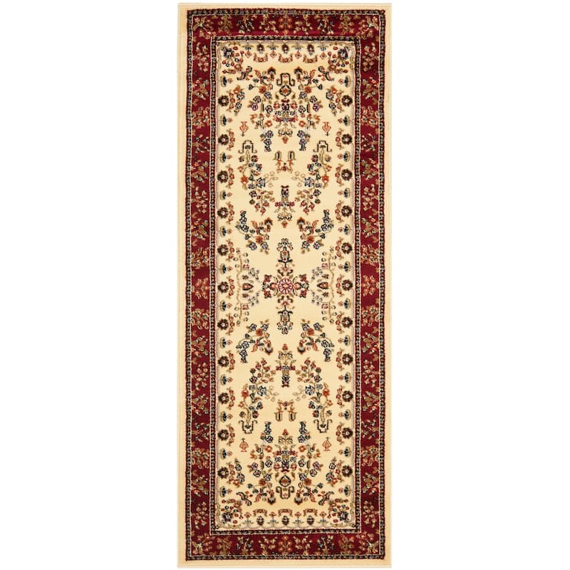 SAFAVIEH Lyndhurst Kuralay Traditional Oriental Rug - 2'3" x 14' Runner - Ivory/Red - Runner