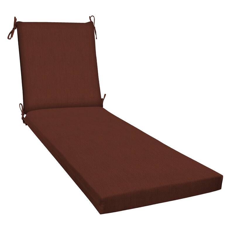 Textured Chaise Lounge Cushion - 22.5" wide x 70" long x 45" deep x 3.5" thick - Sunbrella Xena Brick