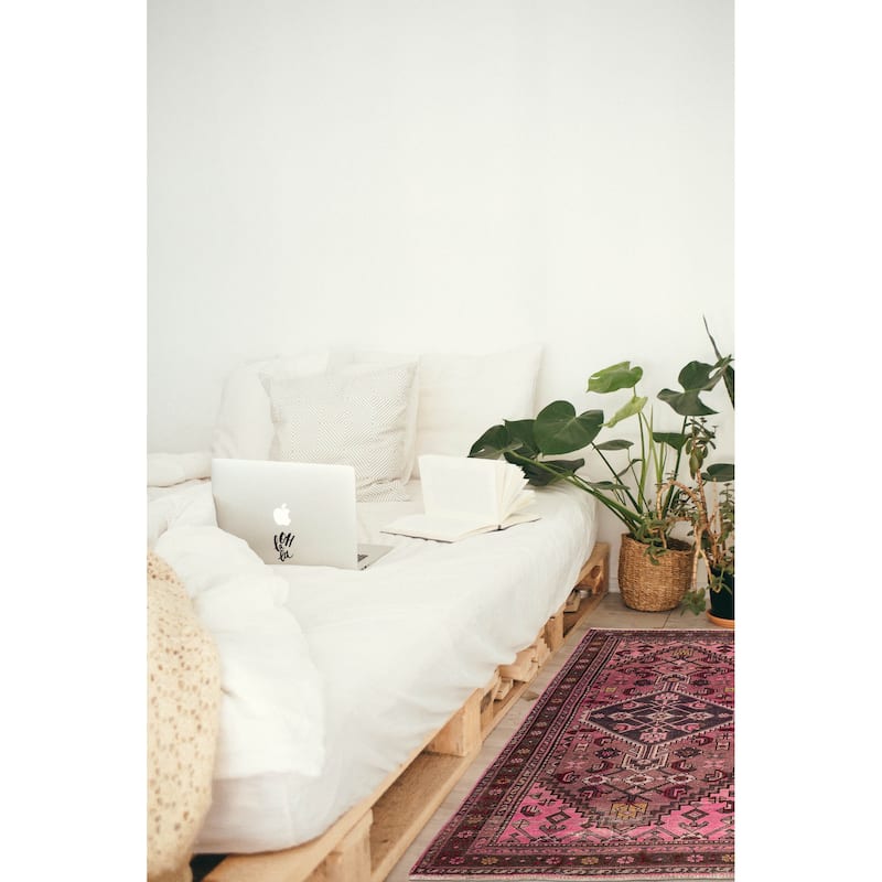 ECARPETGALLERY Hand-knotted Color Transition Pink Wool Rug - 3'4 x 5'9