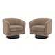preview thumbnail 11 of 63, Corduroy Upholstered Swivel Barrel Chair (Set of 2)
