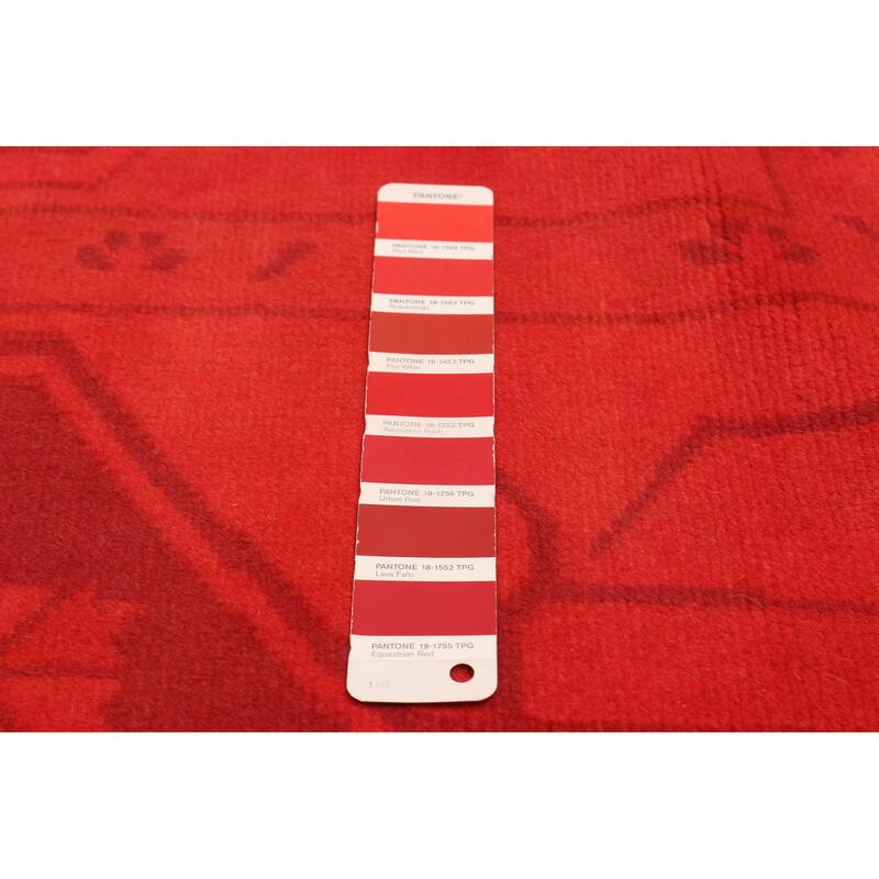 ECARPETGALLERY Hand-knotted Color Transition Light Red Wool Rug - 6'6 x 9'6