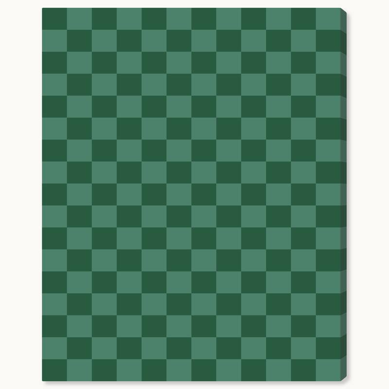 Wynwood Studio Canvas Abstract Green Kingdom Checkered Green Modern & Contemporary Wall Art Canvas Print