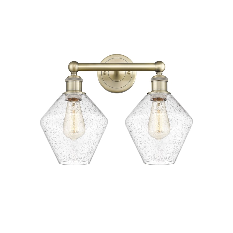Innovations Lighting Cindyrella - 2 Light 17" Bath Vanity Light - Antique Brass/Seedy