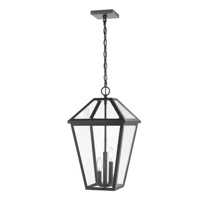 Roseto ZP37345 Calvin 3 Light 12" Wide Outdoor Taper Candle Pendant