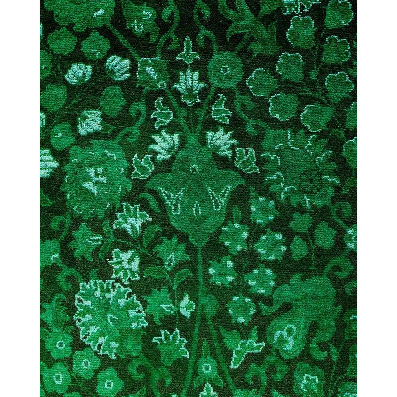 Contemporary Overdyed Wool Hand Knotted Runner - 2' 7" x 8' 10"