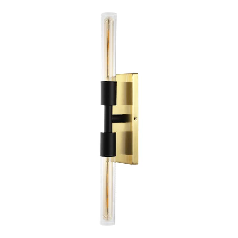 SAFAVIEH Lighting xaviere Modern 2-Light 25-inch Wall Sconce (LED Bulbs Included) - 4.8 In. W x 3.5 In. D x 24.5 In. H