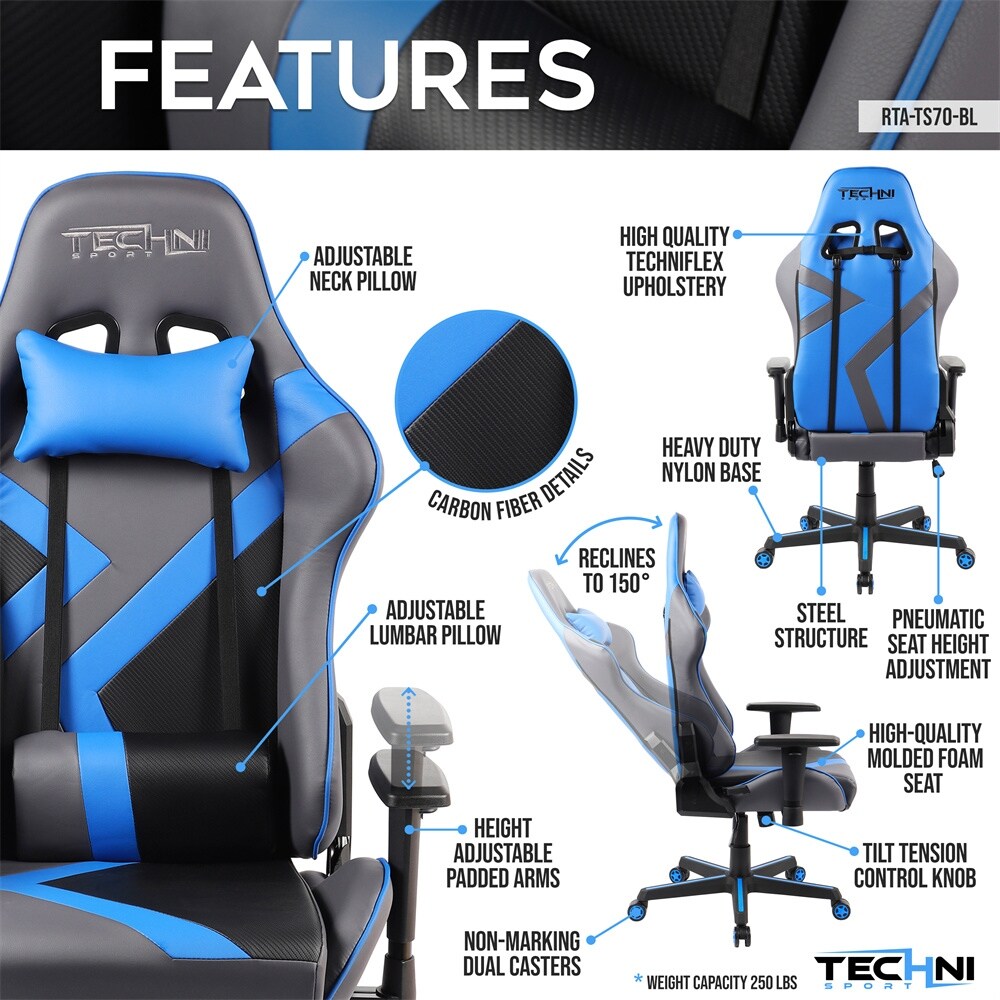 Gaming Chair with Swivel Lumbar Support Bed Bath Beyond