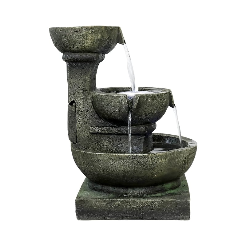 16'' H Modern Indoor-Outdoor Water Fountain for Garden Patio Yard