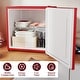 preview thumbnail 4 of 3, HOMCOM Mini Freezer Countertop, 1.1 Cu.Ft Compact Upright Freezer with Removable Shelves, Reversible Door for Home