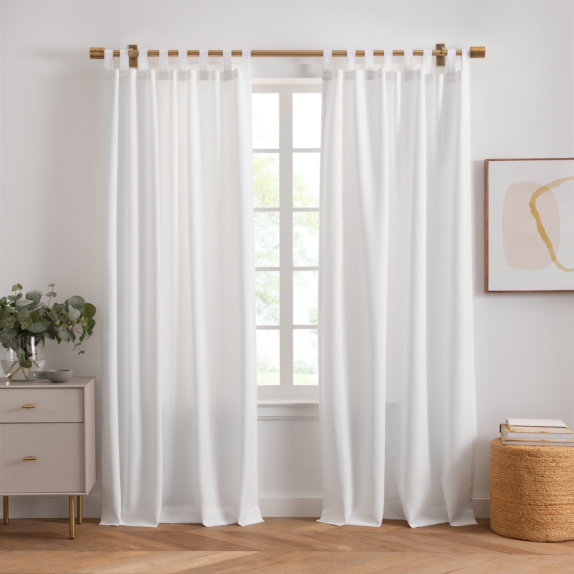 Outdoor Cabana Solid UV Protected Privacy Tab Top Panel
