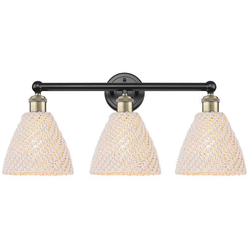 Innovations Lighting 616-3W-12-26 Bristol Natural Vanity Bristol - Black Antique Brass / Natural