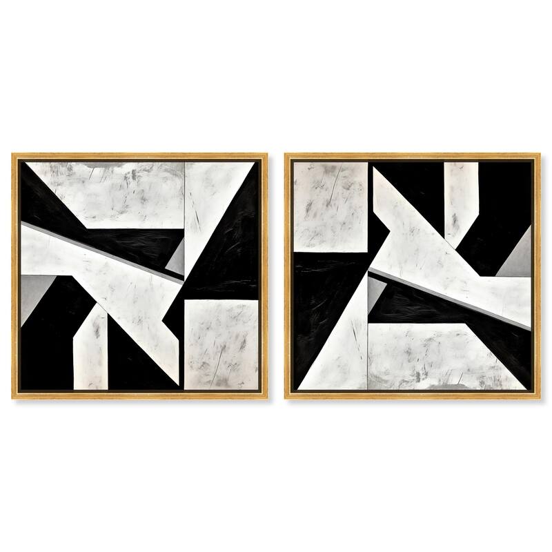 Brush Collection Blush Canvas by Art Remedy - 12" x 12" - Gold