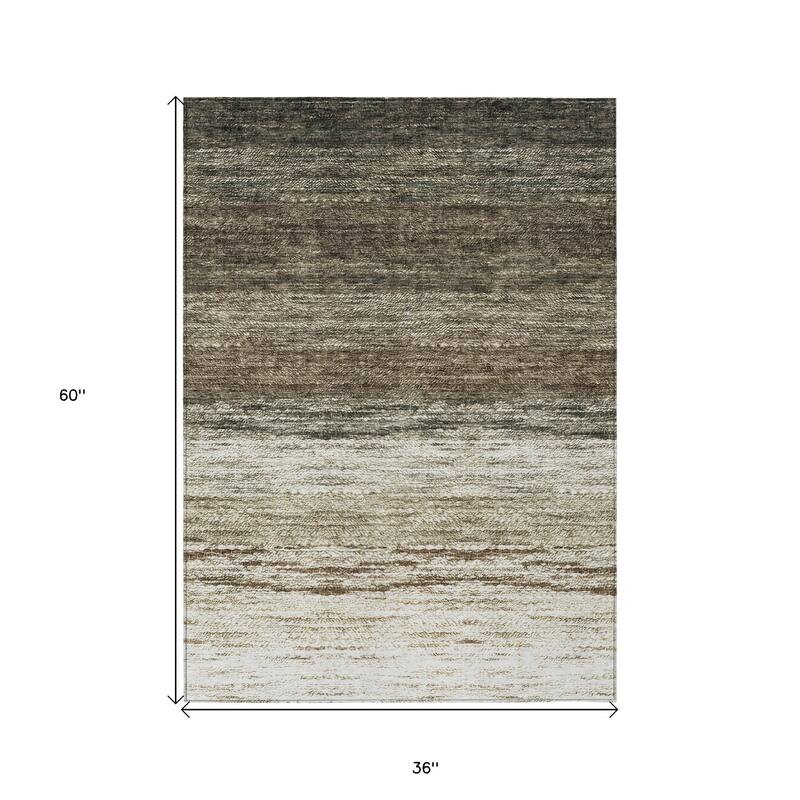 HomeRoots Ombre Transitional Rectangle Outdoor Rug