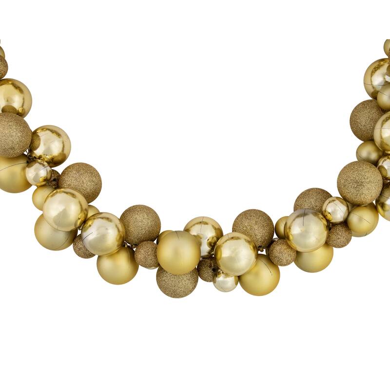 6' Shatterproof Ball 3-Finish Christmas Garland