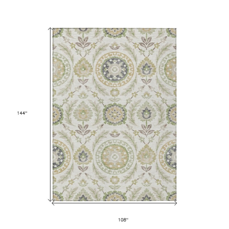 HomeRoots Floral Transitional Rectangle Outdoor Rug