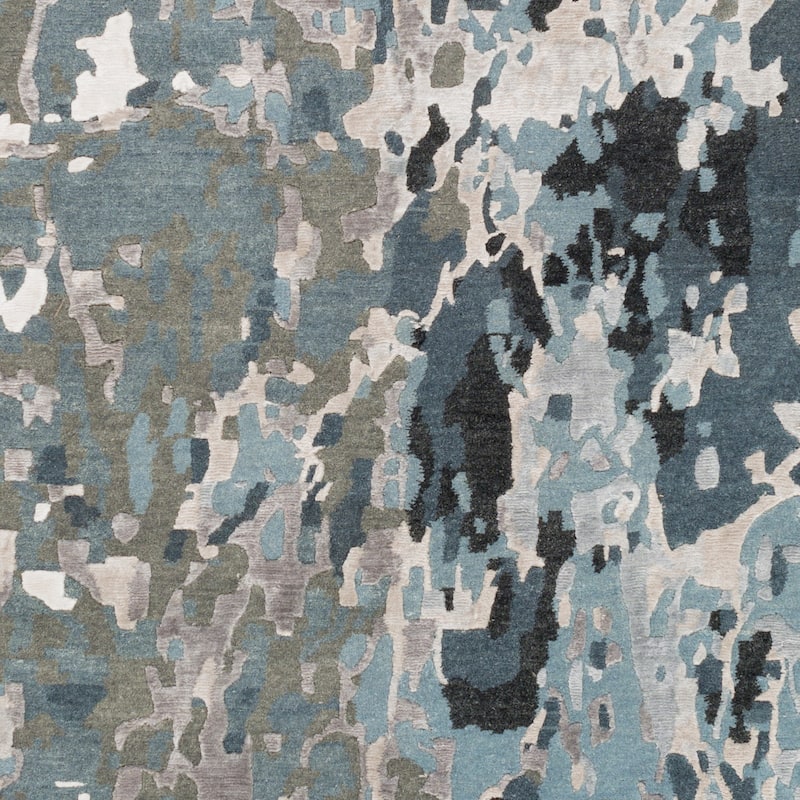 Hand-Knotted Hingham Abstract Viscose Area Rug - 2' x 3' - 2' x 3'