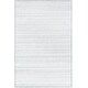 preview thumbnail 4 of 12, Fayla Handmade Solid Striped Viscose Area Rug Light Grey/Cream - 8' 10" x 12'