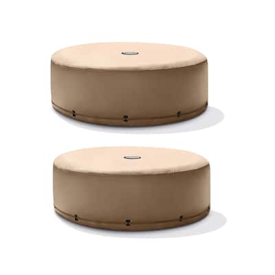 Intex 4 Person Round Energy Efficient Hot Tub Replacement Cover Only (2 Pack) - 6.79