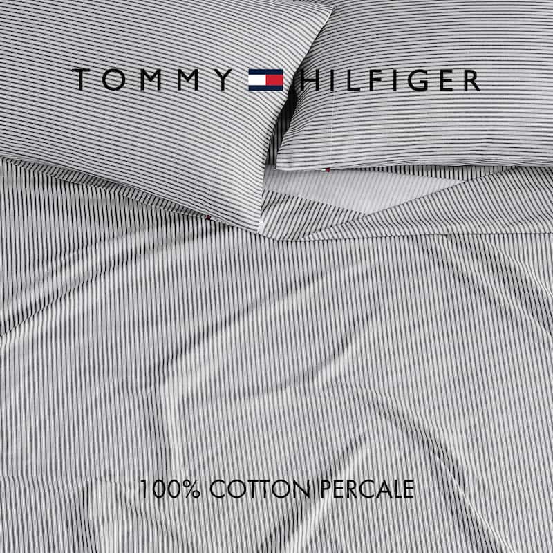 Tommy Hilfiger Printed Cotton Percale Sheet Set