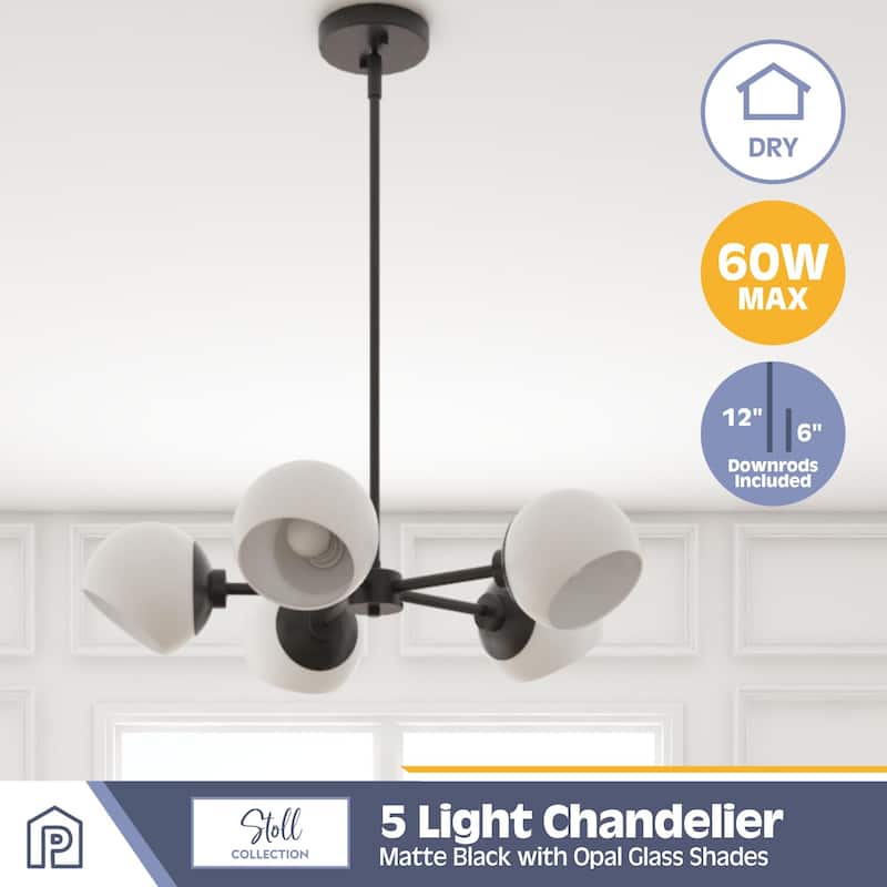Prominence Home Stoll Chandelier with Opal Glass